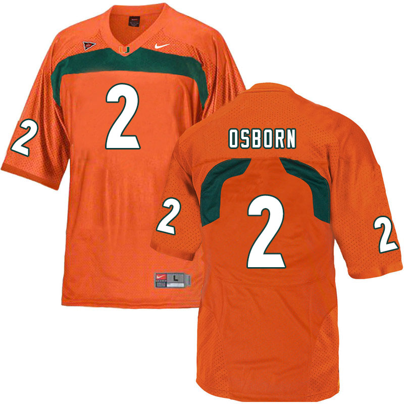 Nike Miami Hurricanes #2 K.J. Osborn College Football Jerseys Sale-Orange